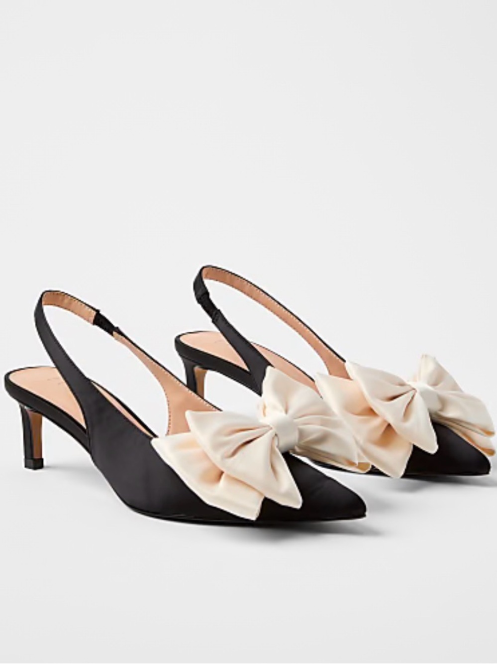 Brand new LOFT satin bow shoes